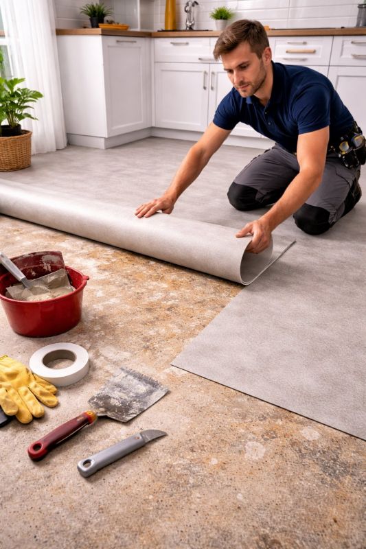 Linoleum Floor Installation in Keego Harbor, MI